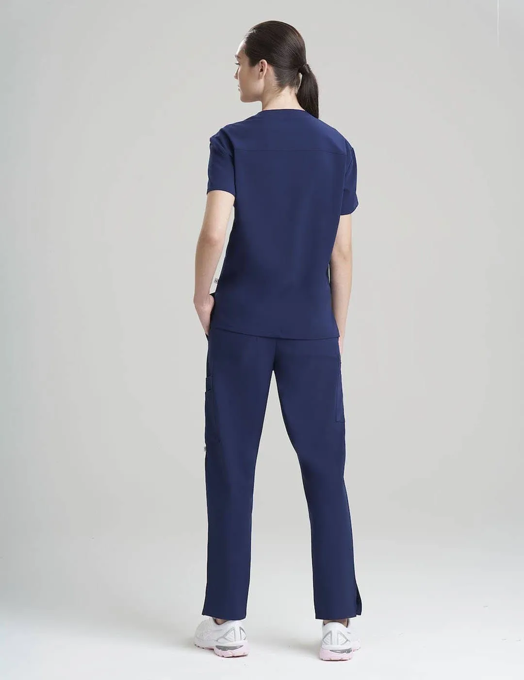 Womens Classic Scrub Top -  Navy