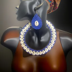 Women's Cowrie Shell Choker Beaded Necklace Set