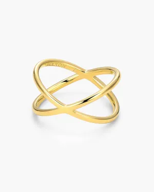 Women's Crossover Ring - Gold