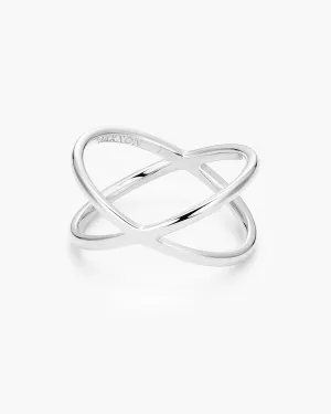 Women's Crossover Ring - Silver
