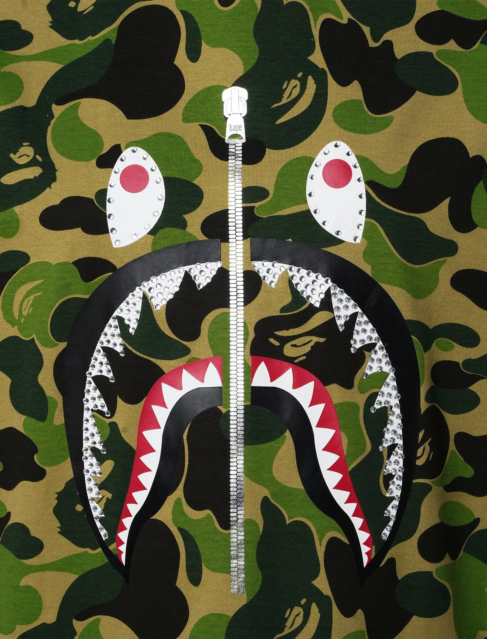 WOMEN'S CRYSTAL SHARK TEE
