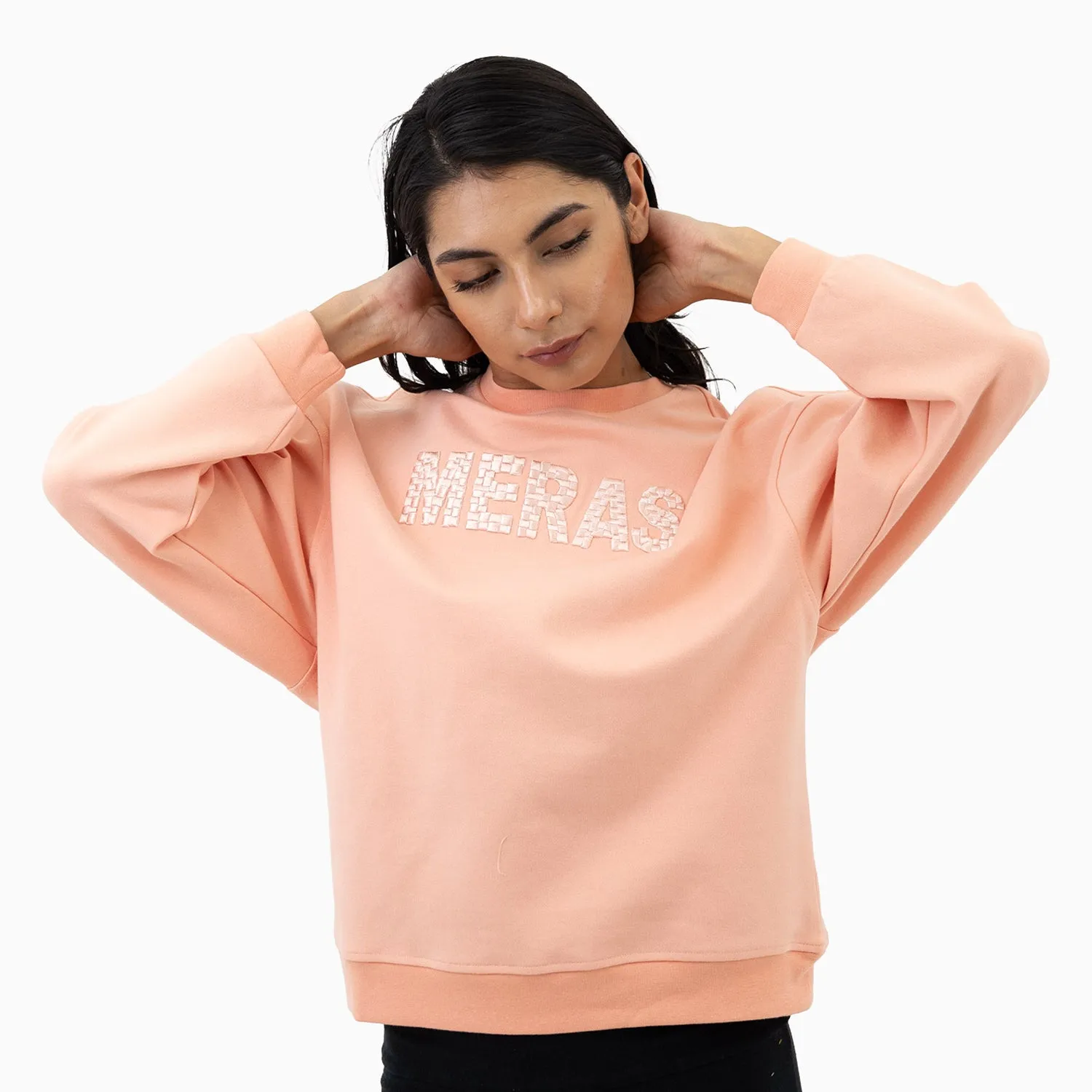 Women's Embroidery Crew Neck Sweatshirt