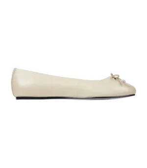 Women's Essential Leather Ballerina White