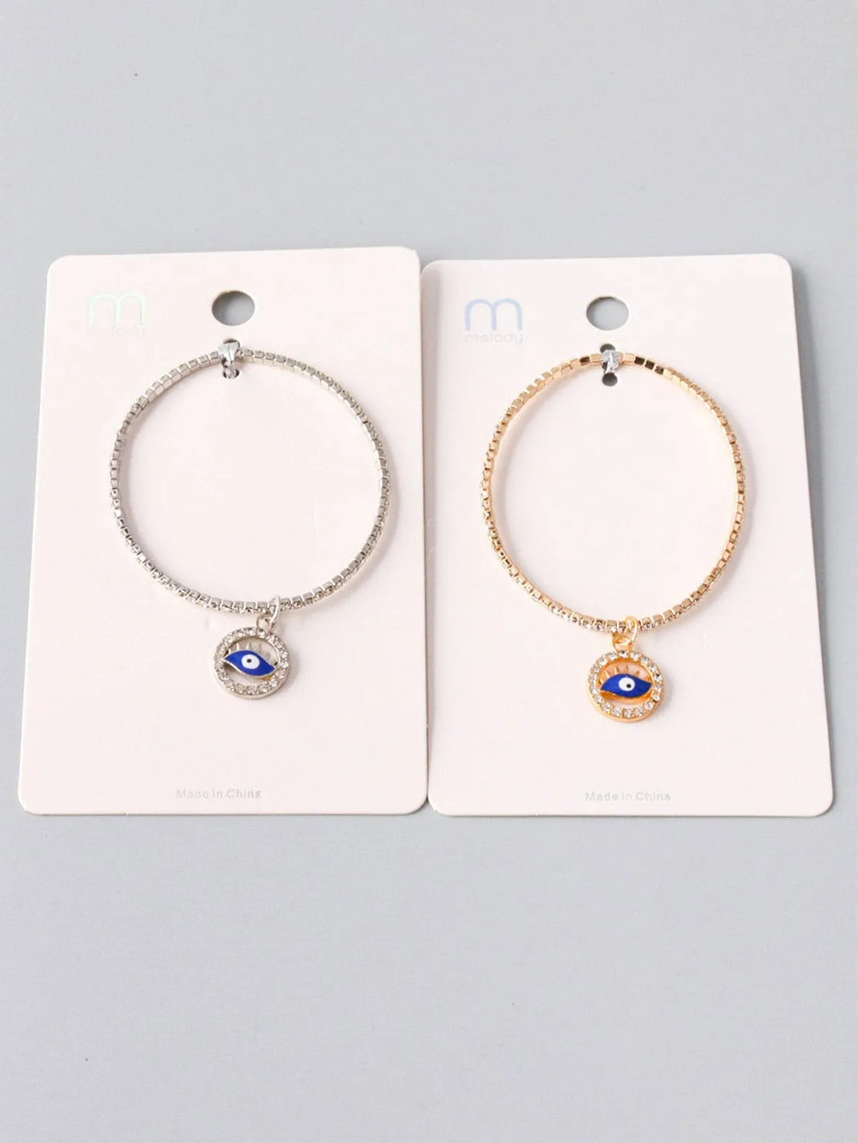 WOMEN'S FASHION GOLD & SILVER EVIL EYE BRACELET