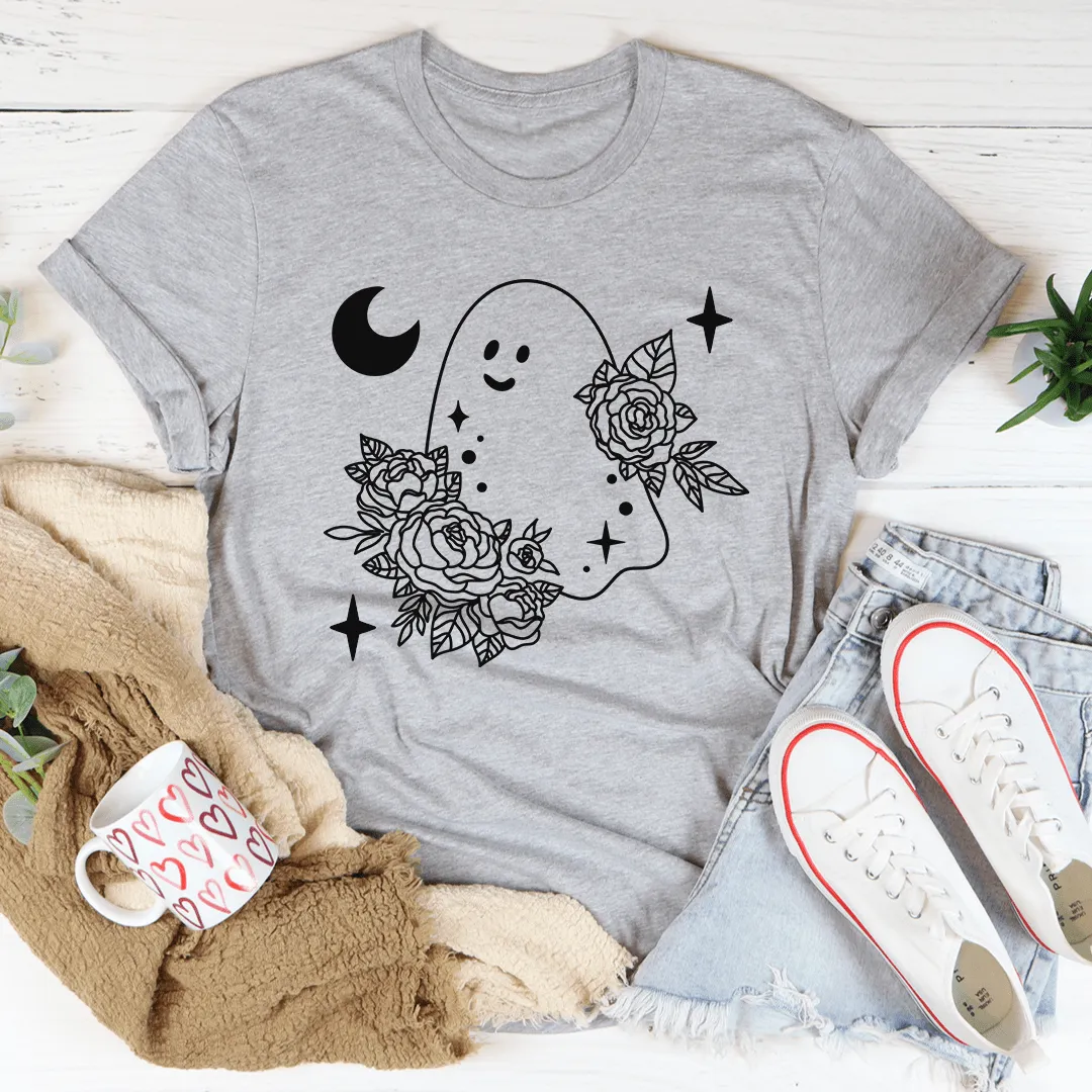 Women's Floral Ghost T-Shirt- 4 Colors