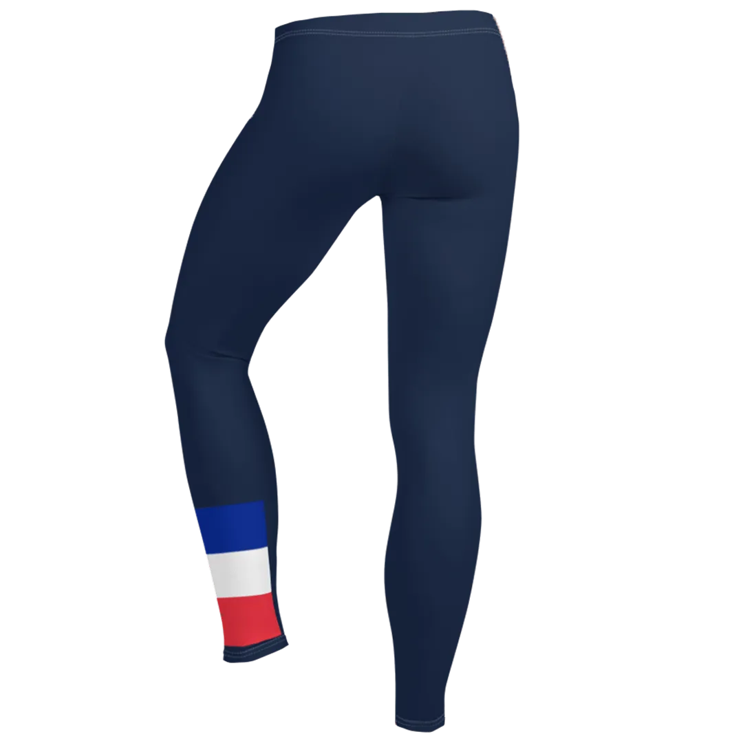 Women's France Small Flag Leggings