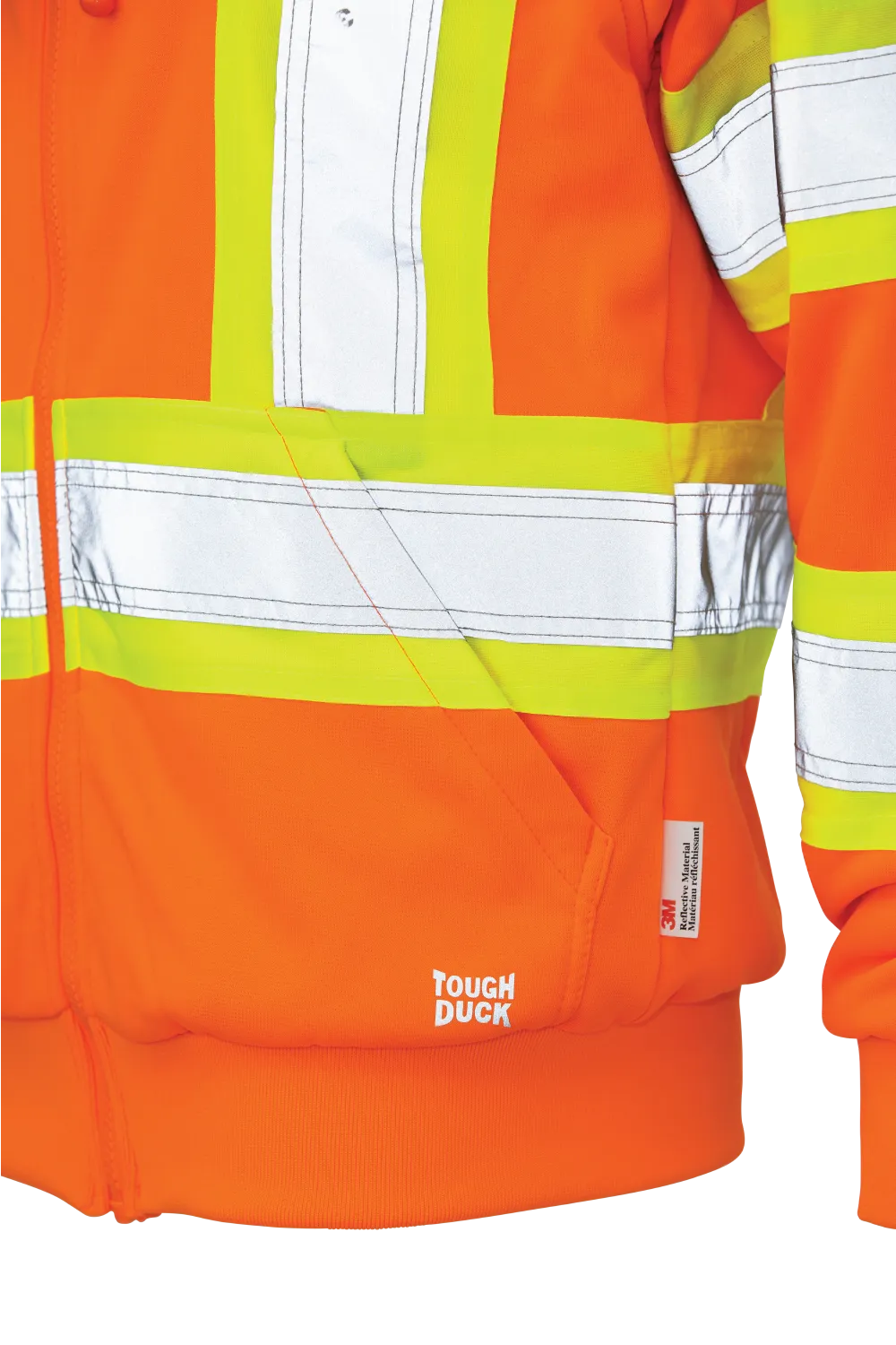 Women's Full Zip Unlined Fleece Safety Hoodie by Tough Duck - Style SJ42