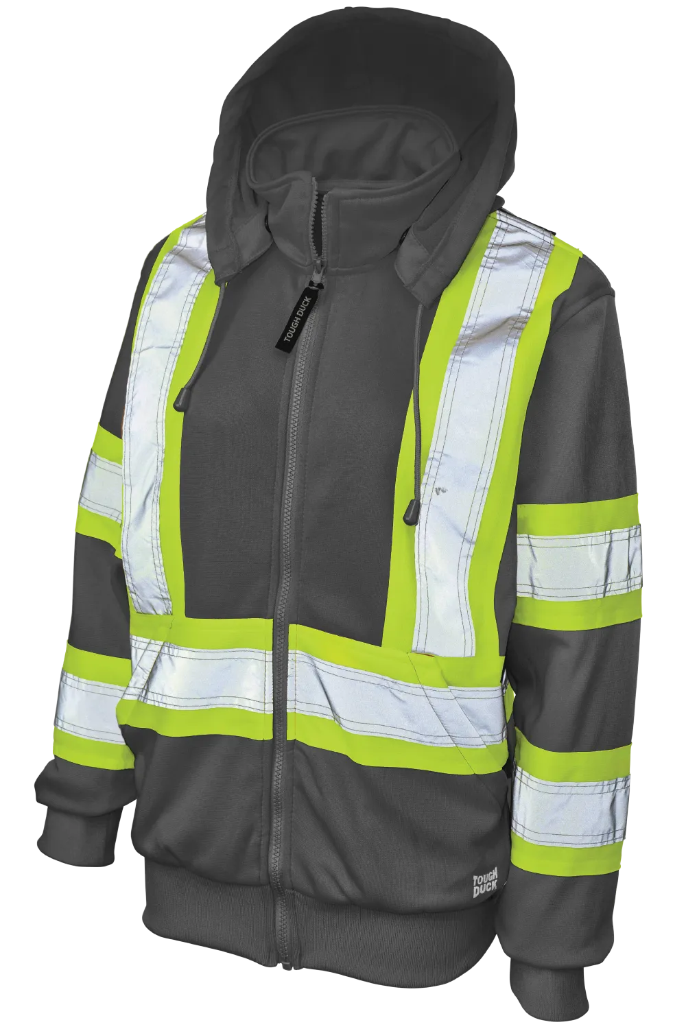 Women's Full Zip Unlined Fleece Safety Hoodie by Tough Duck - Style SJ42