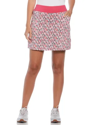 Womens Geometric Illusion Print 17" Golf Skort