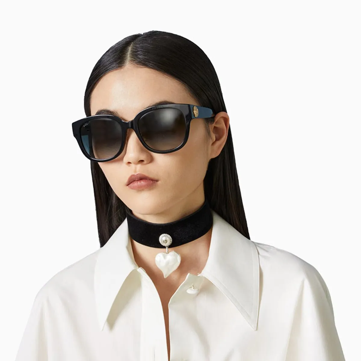 Women's GG Black Violet Sunglasses