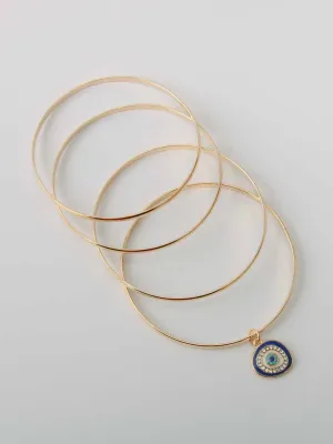 WOMEN'S GOLD EVIL EYE BRACELET