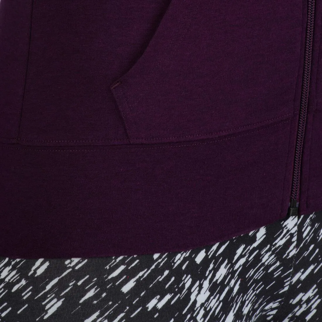 Women's Gym & Pilates Zip-Up Hooded Jacket - Burgundy