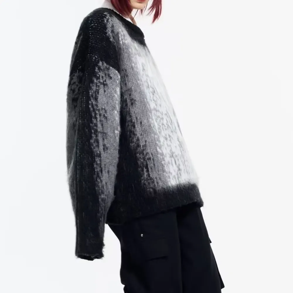 Women's High Street Tie Dye Mohair Sweater