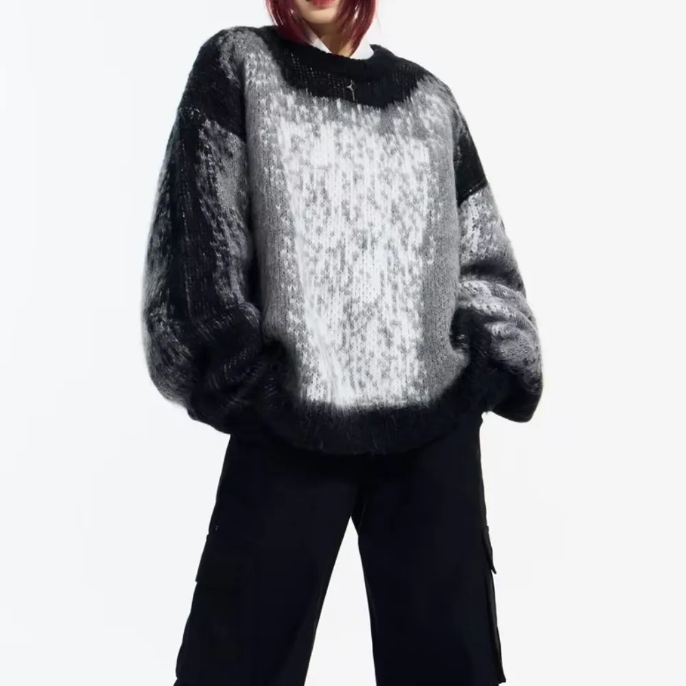 Women's High Street Tie Dye Mohair Sweater