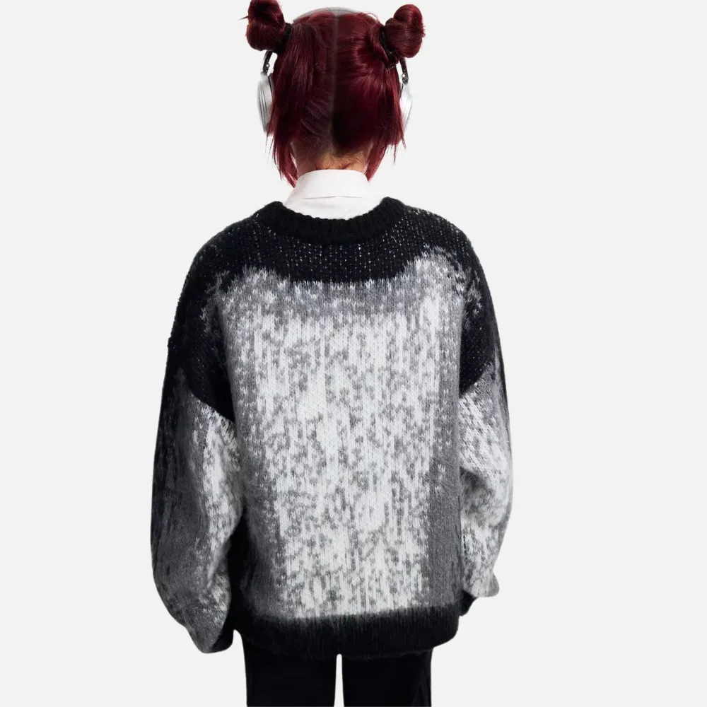Women's High Street Tie Dye Mohair Sweater