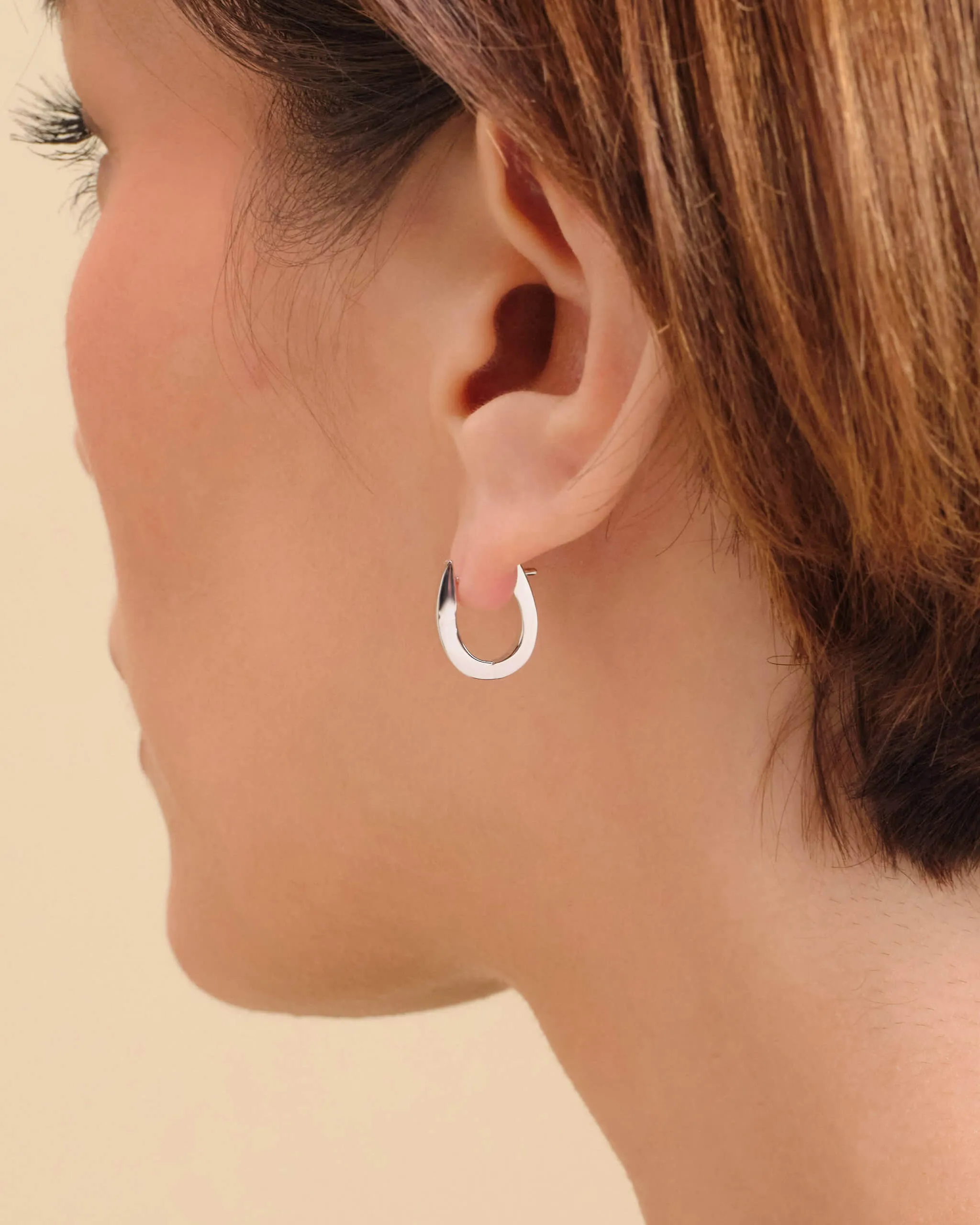 Women's Huggie Earrings - Silver