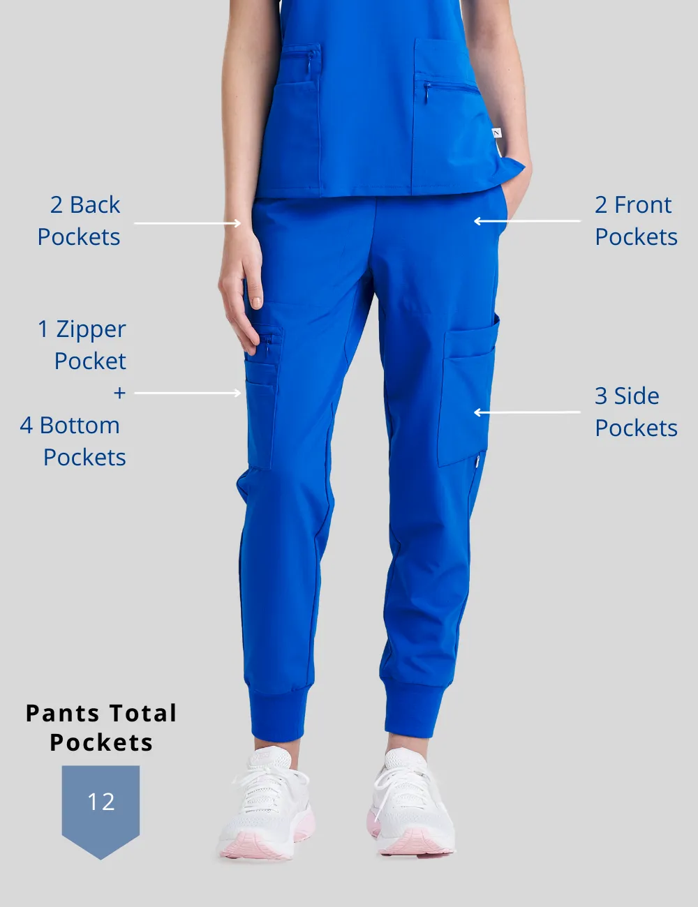 Womens Jogger Scrub Pants - Burgundy