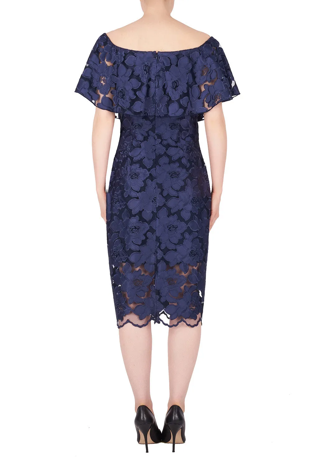 Women's Joseph Ribkoff | Ruffle Sleeveless Dress | Navy