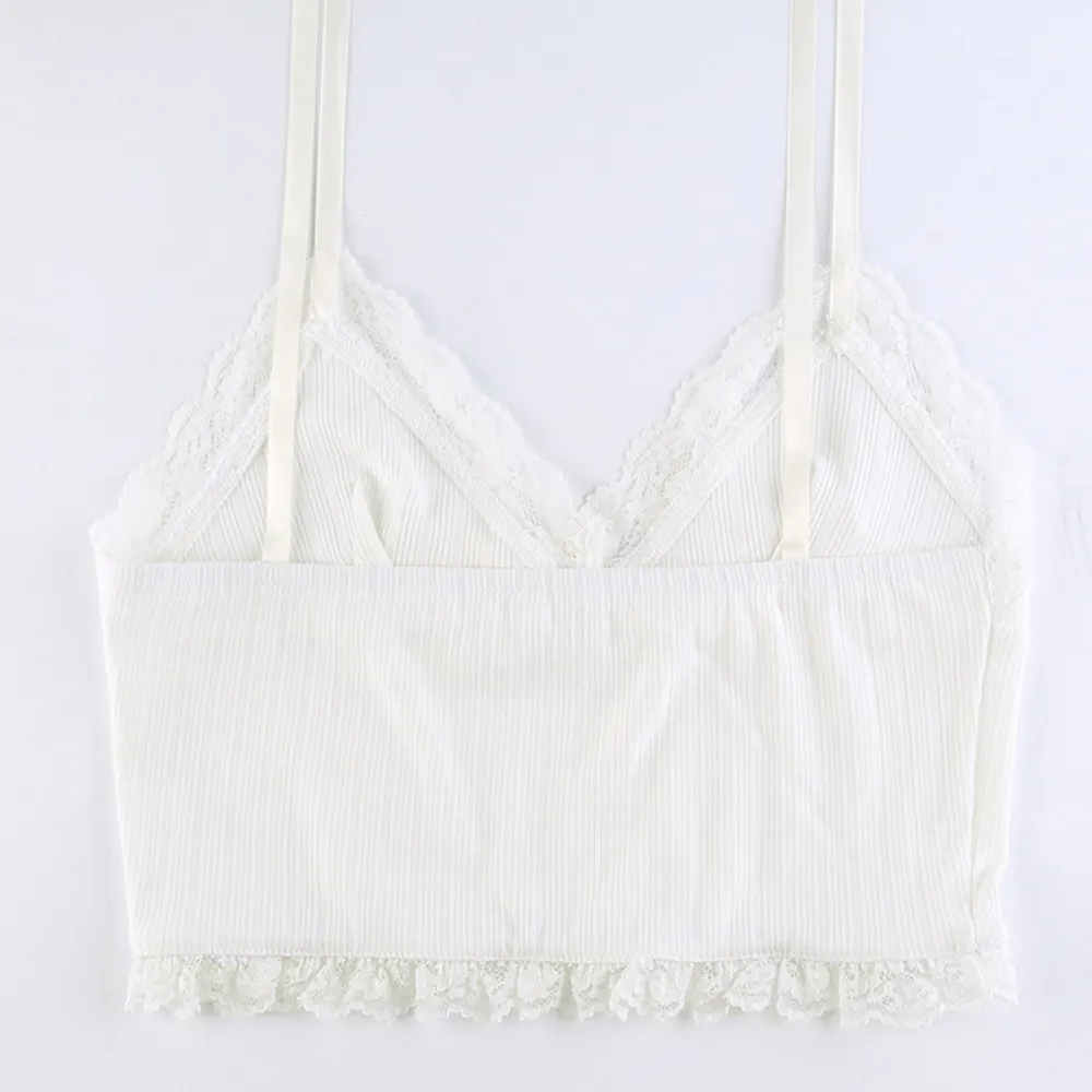Women's Lace Panel V-Neck Cami Top