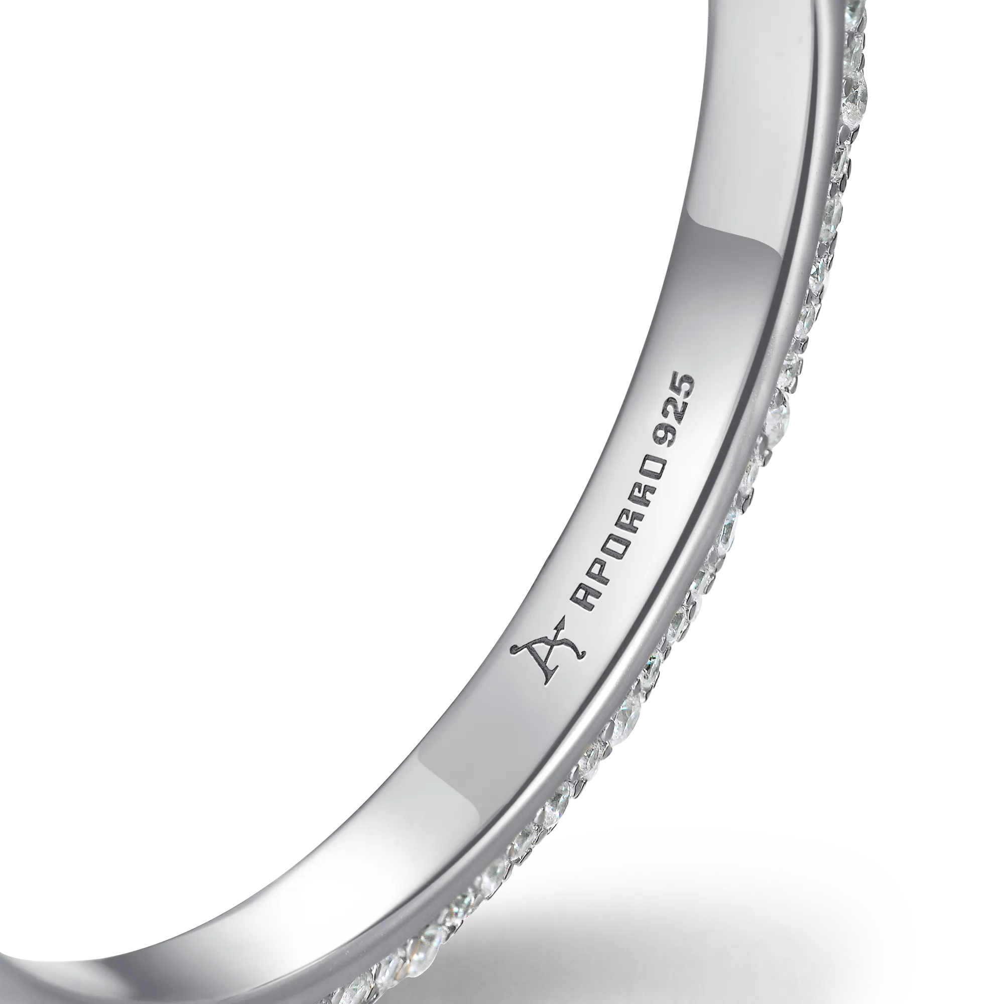 Women's Large Paved Hoop Earring - Single