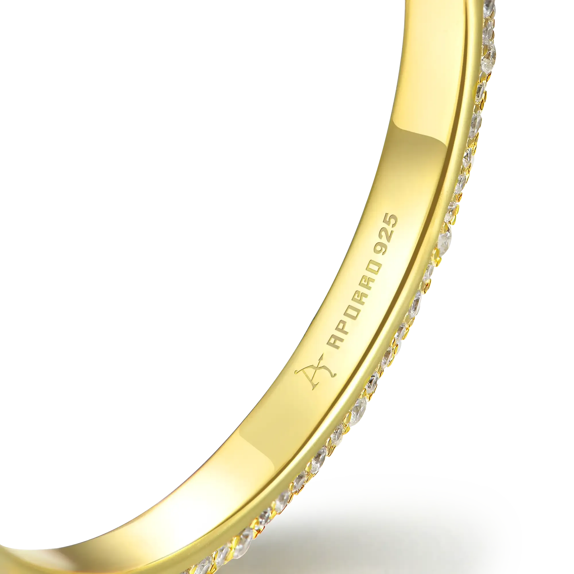 Women's Large Paved Hoop Earring - Single