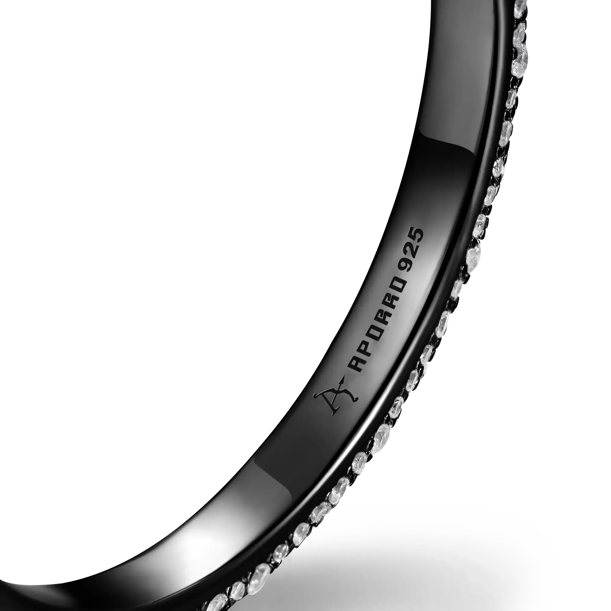 Women's Large Paved Hoop Earring - Single