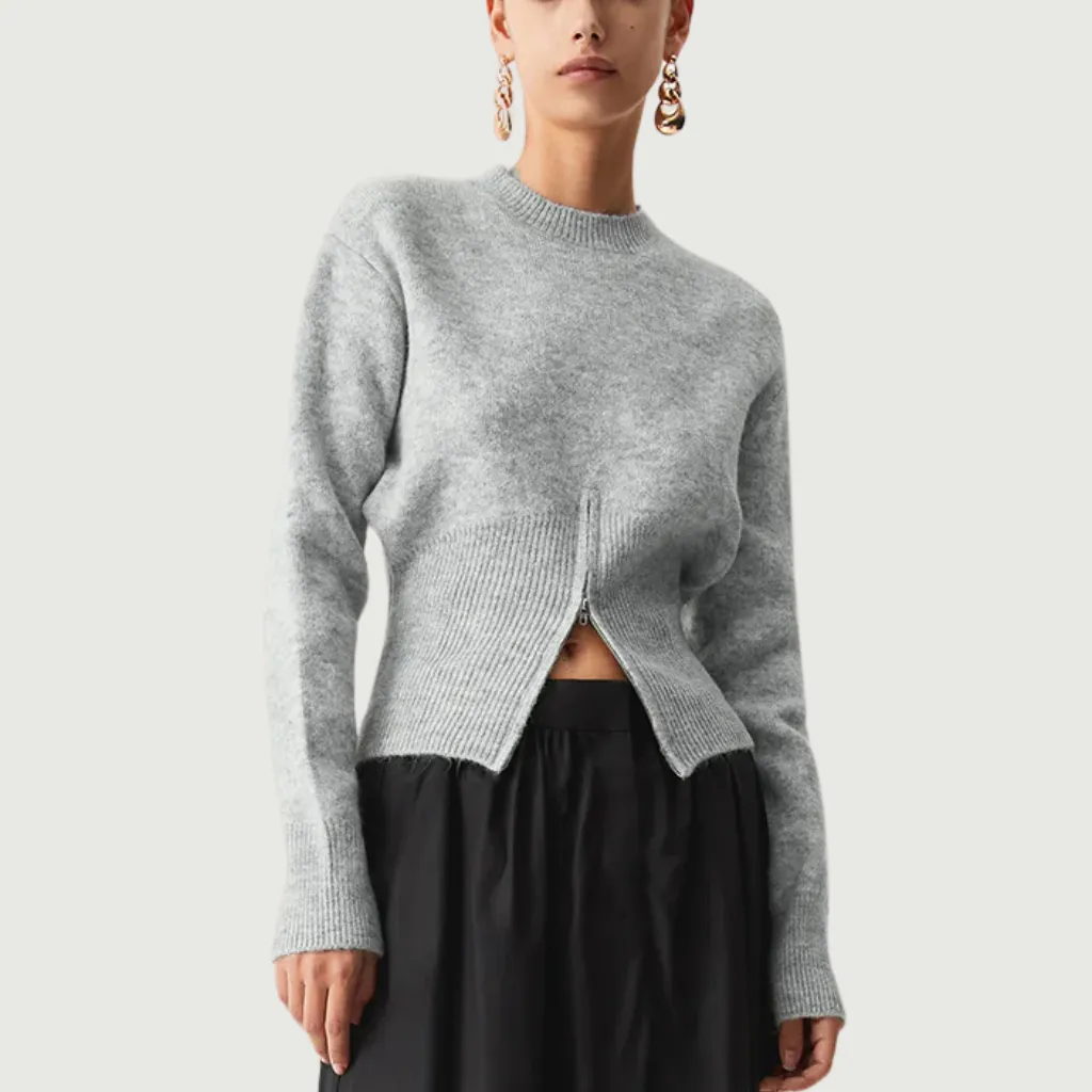 Women's Leisurely Pullover Waist Sweater