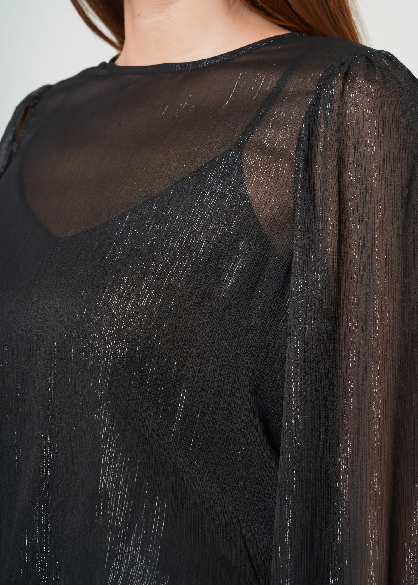 Women's Lurex Yoryu Split Back Bodysuit In Black