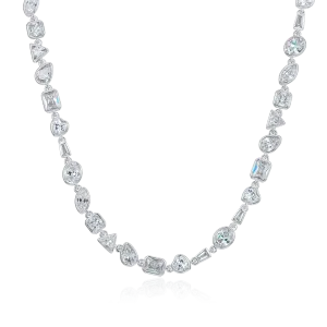 Women's Mixed Shape Gemstone Bezel Chain - 6mm