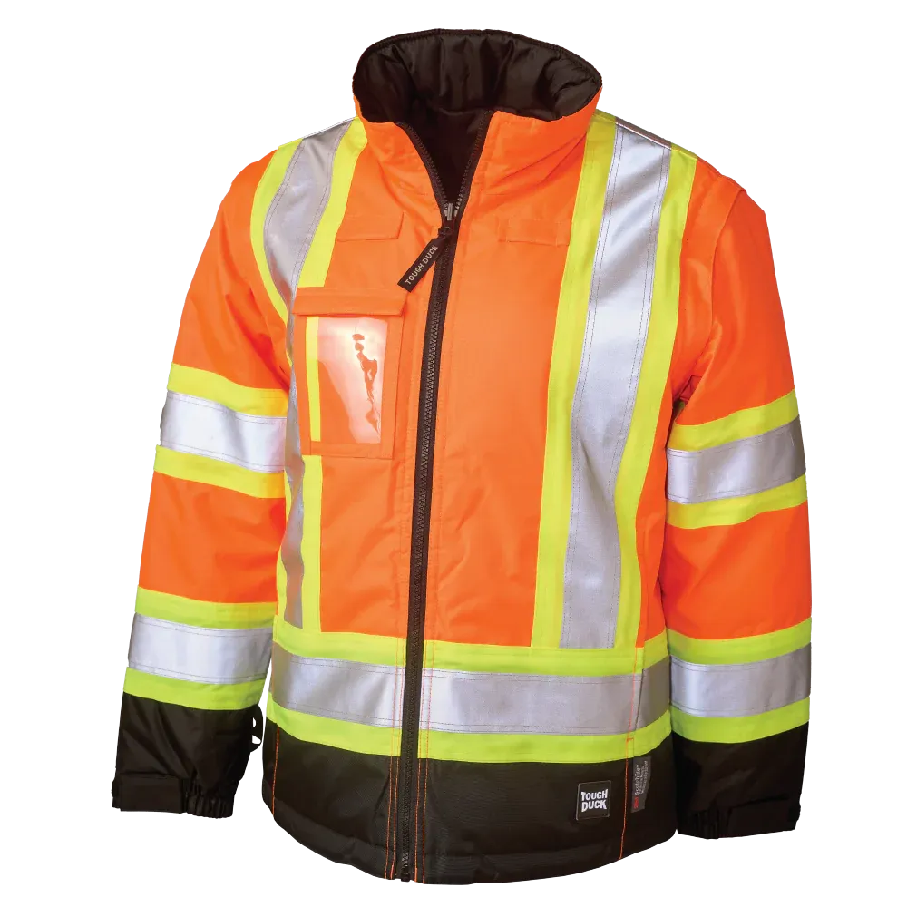 Women's Poly Oxford 5-In-1 Safety Jacket by Tough Duck - Style SJ46