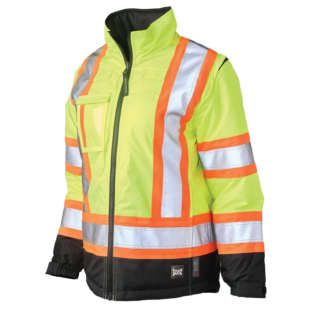 Women's Poly Oxford 5-In-1 Safety Jacket by Tough Duck - Style SJ46