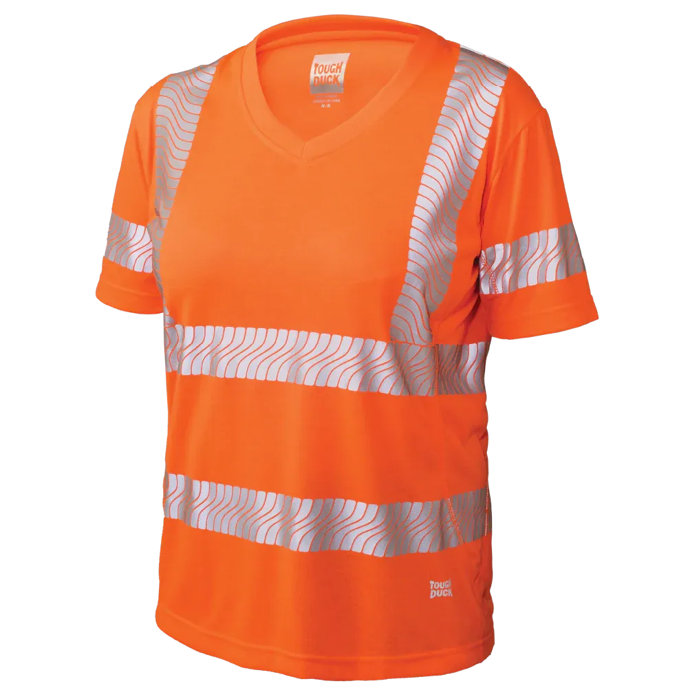 Women's Polyester Jersey Short Sleeve Safety T-Shirt by Tough Duck - Style ST23