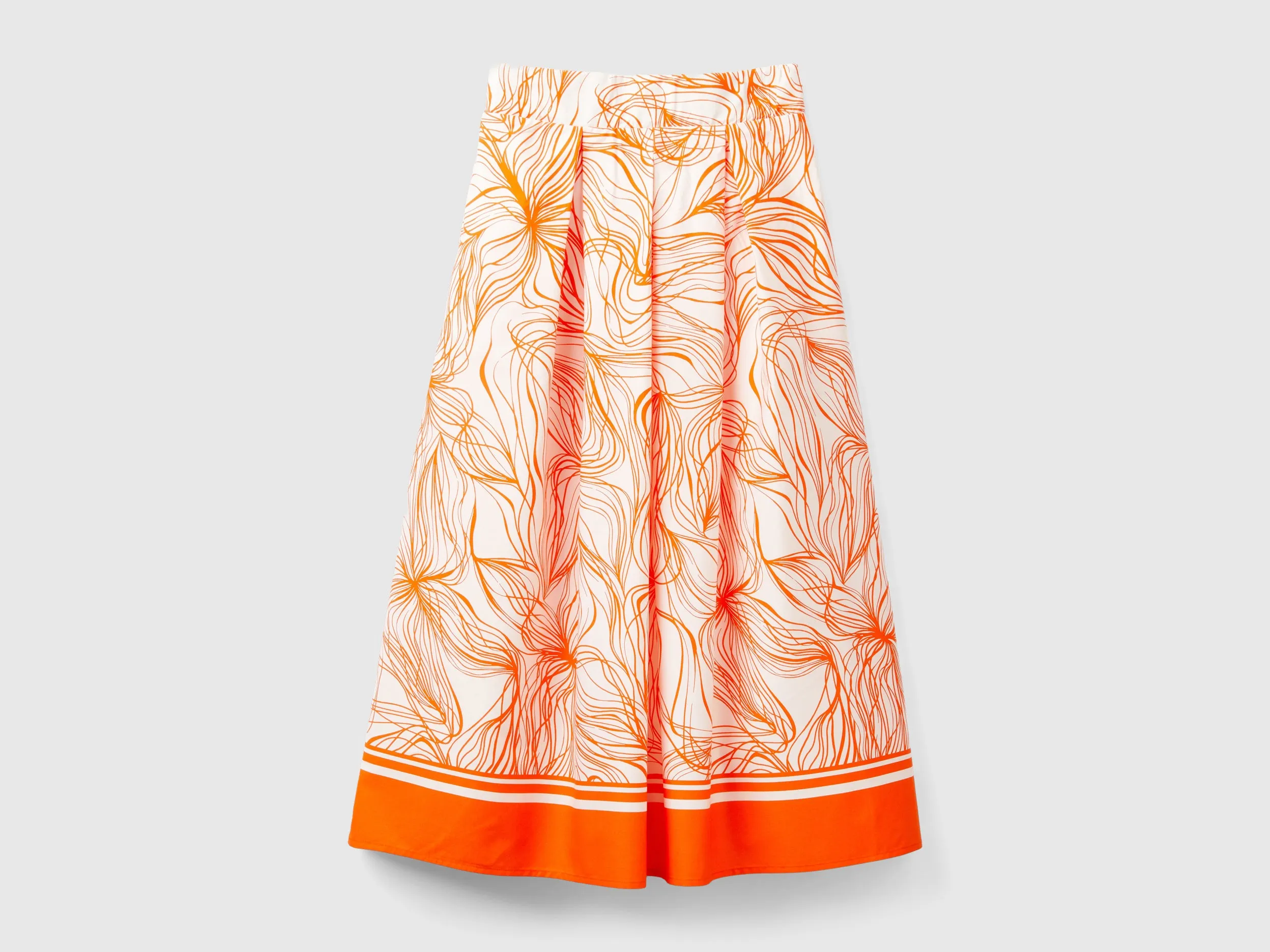 WoMen's Printed Midi Skirt