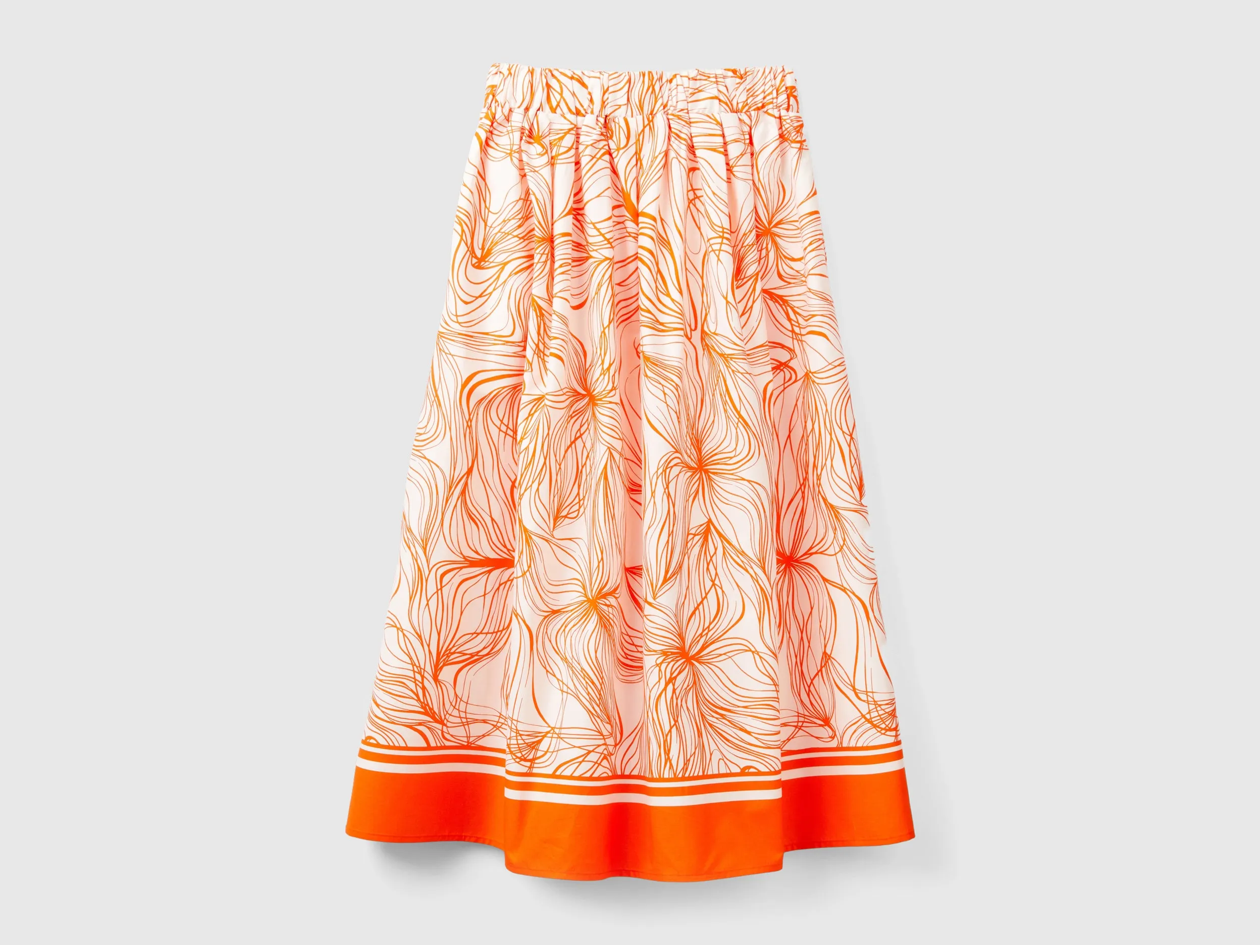 WoMen's Printed Midi Skirt