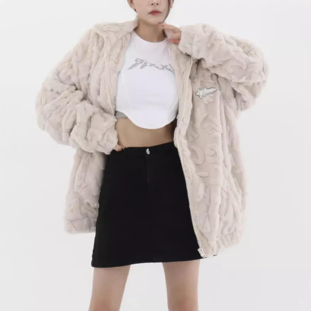 Women's Retro 3D Digital Coat