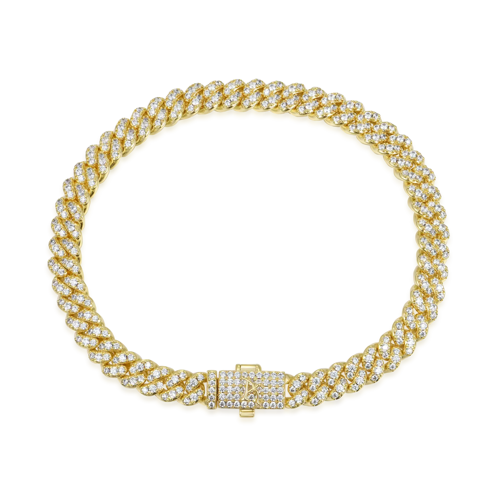 Women's Round Cut Cuban Link Bracelet - 6mm
