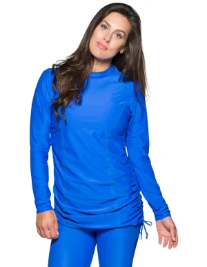 Women's Ruched Swim Top (Regular & Plus Size) - Royal