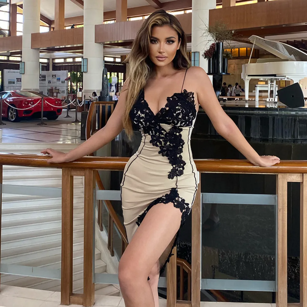 Women's Sexy Deep V Slip Dress