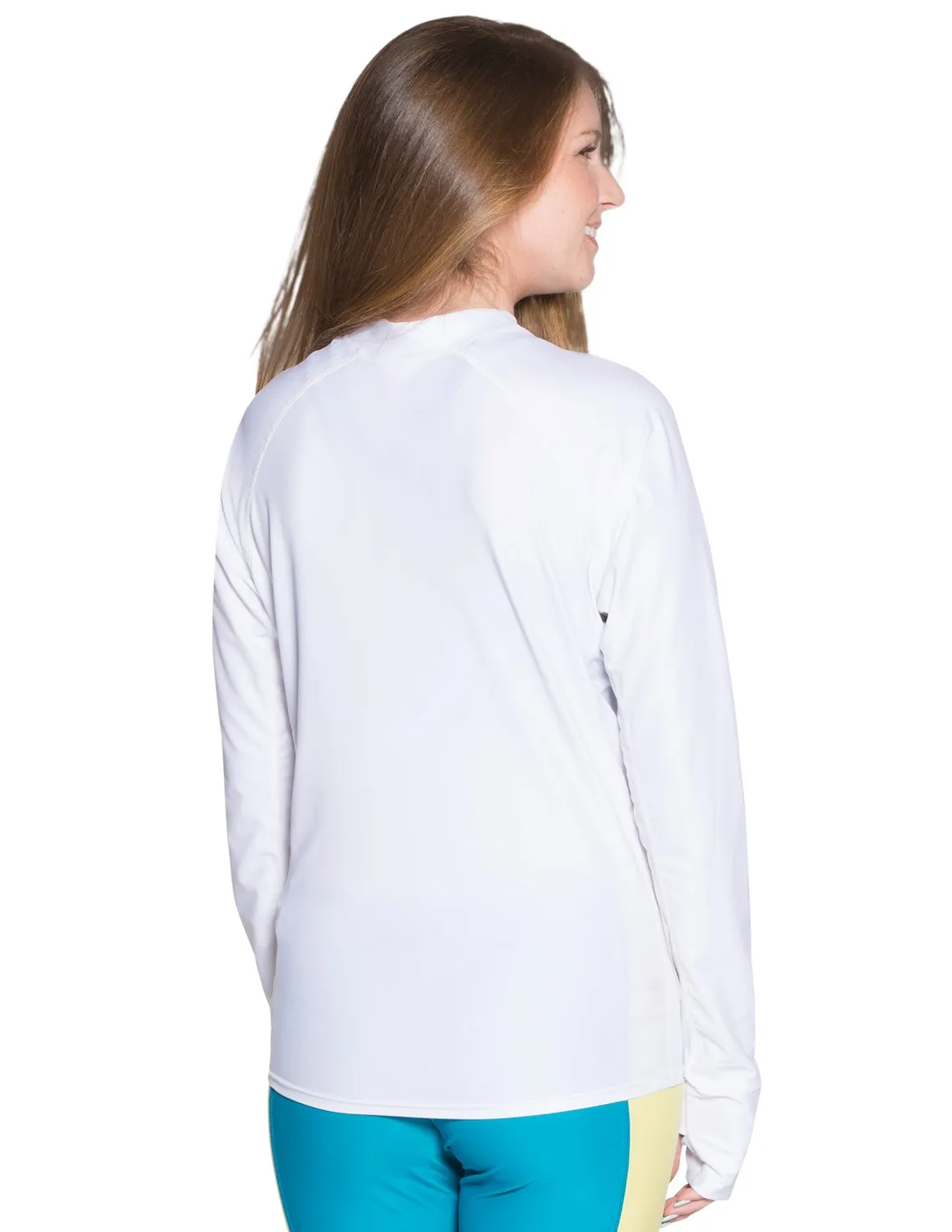 Women's Snorkel Caribbean Fish ID Rash Guard - White