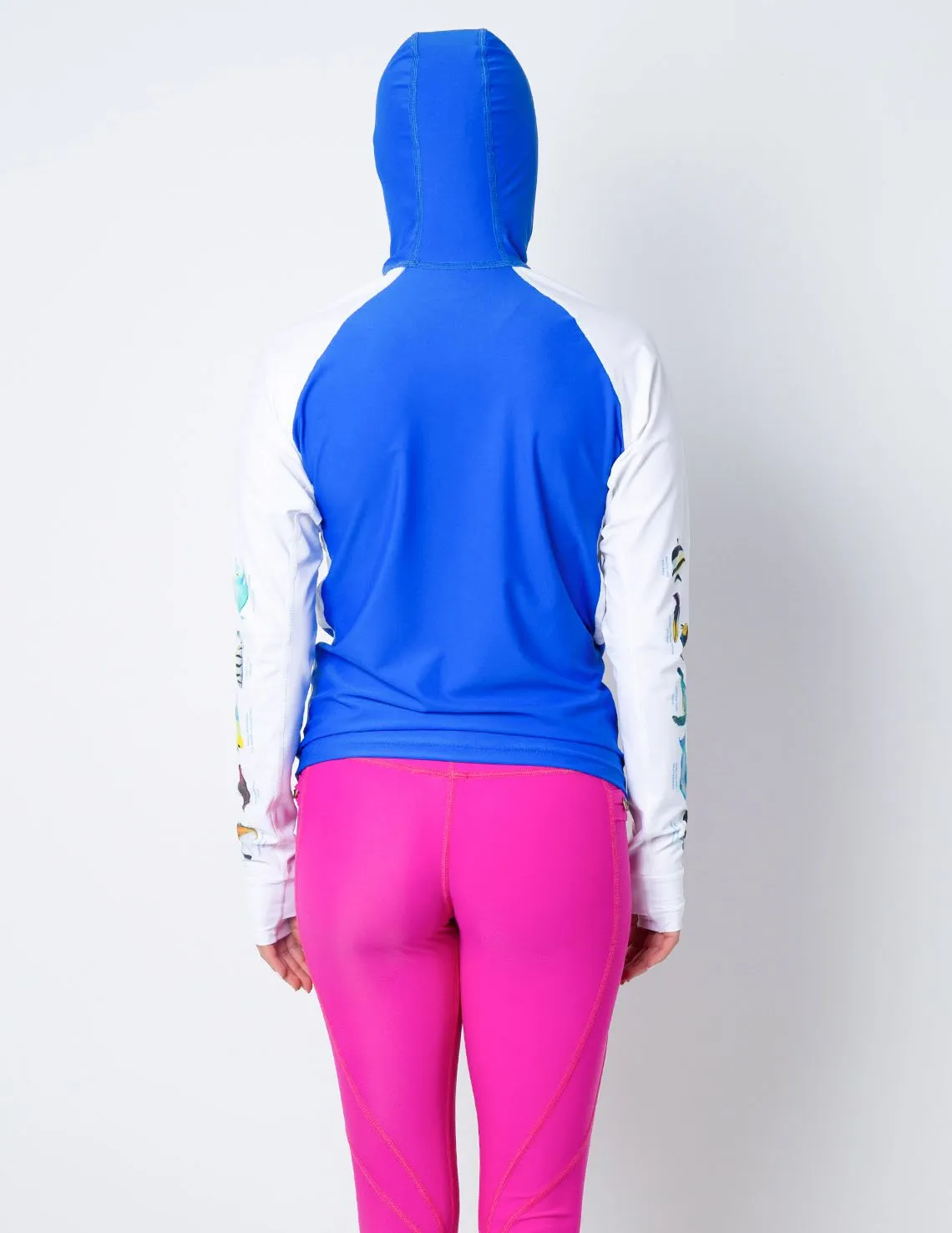 Women's Snorkel Hoodie Rash Guard - Hawaii Fish ID - Hawaii