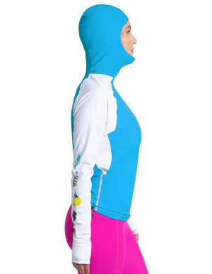 Women's Snorkel Hoodie Rash Guard - Hawaii Fish ID - Hawaii