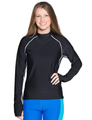 Women's Snorkel Long Sleeve Rash Guard - Black/Gray