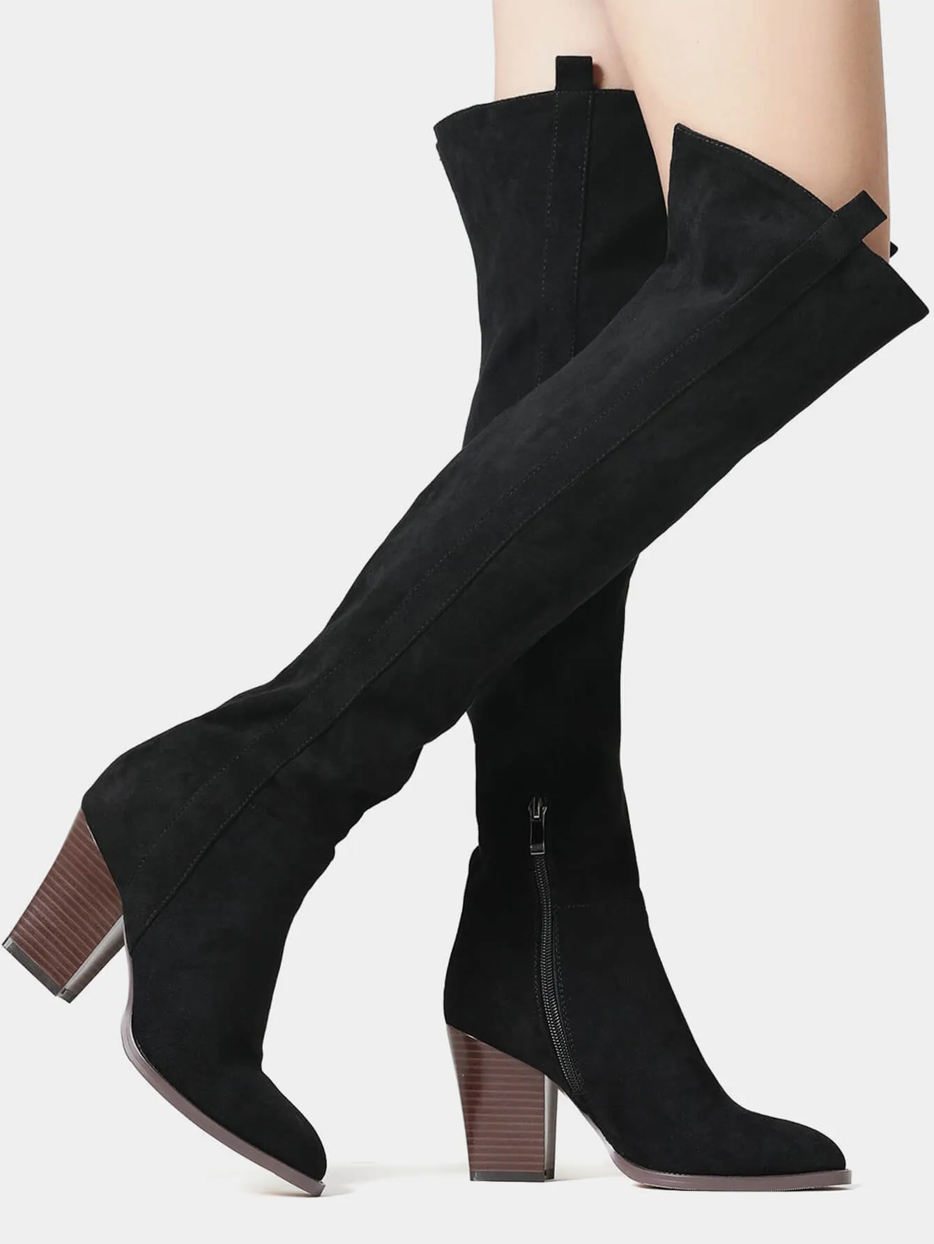 Women's Stack Block Heel Boots