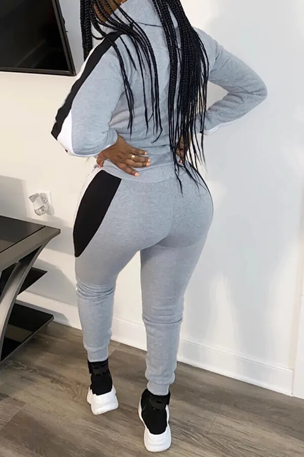Women's Stylish Hooded Striped Jogging suit