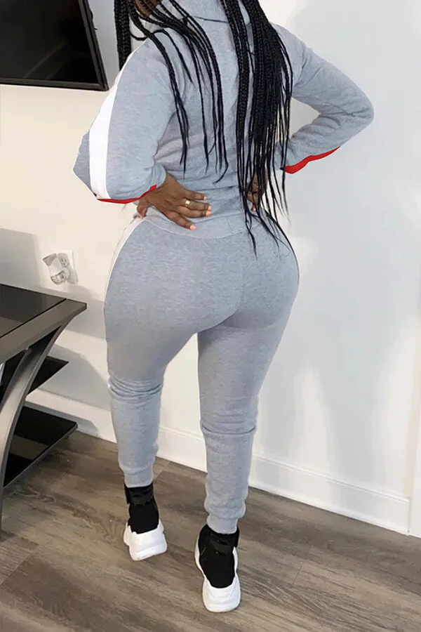 Women's Stylish Hooded Striped Jogging suit