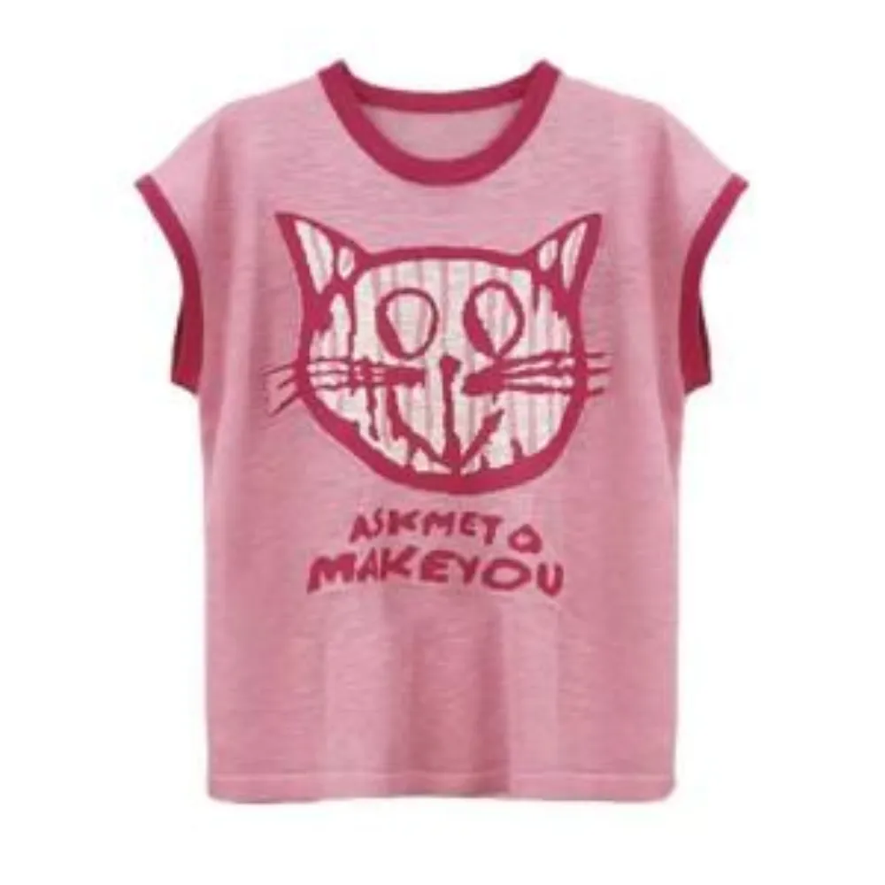 Women's Sweet Cartoon Cat T-shirt