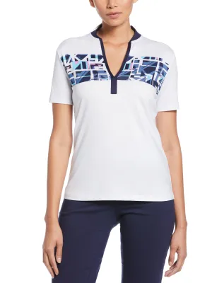Women's Swing Tech Engineered Print Golf Polo