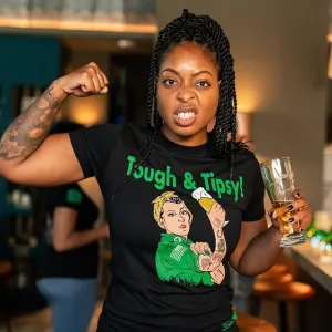 Women's Tough & Tipsy Boyfriend Fit T-Shirt - Black