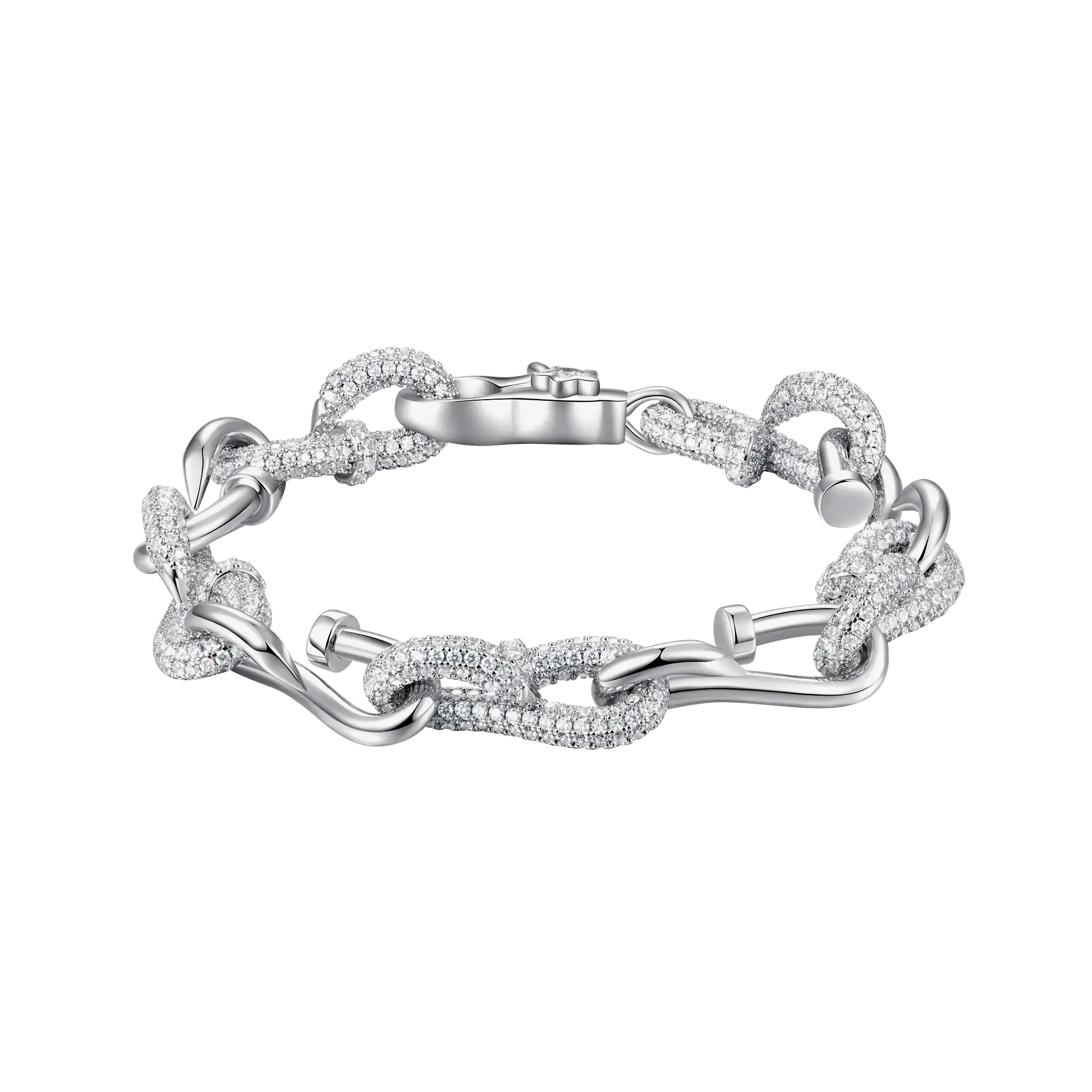 Women's Twisted Nail Link Bracelet - 10mm