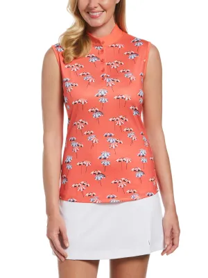 Womens Umbrella Print Polo